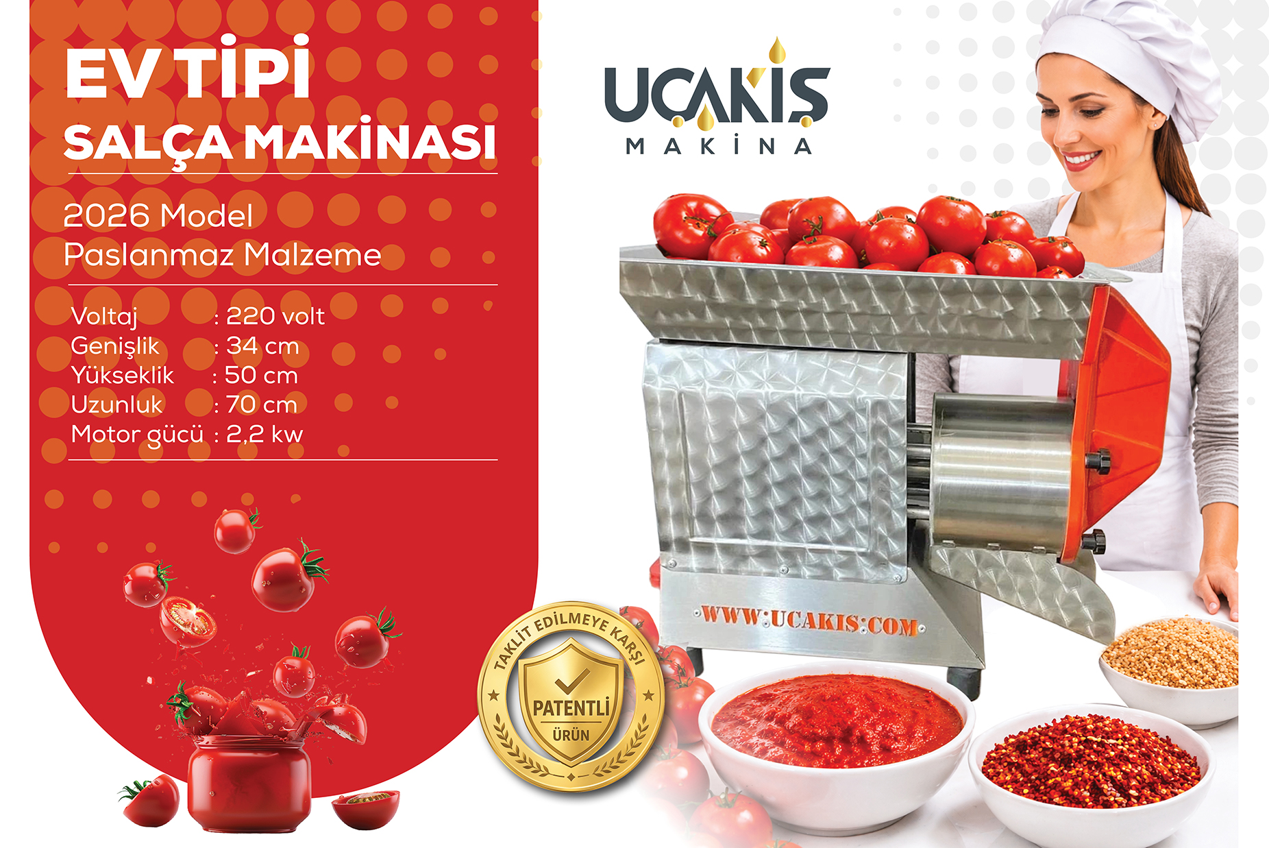 Ev Tipi Salça Makinası